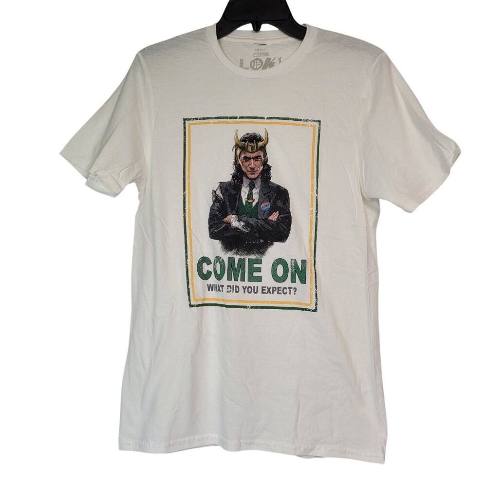Marvel Studios Loki Series Men's "Come On What Did You Expect?" T-Shirt Small